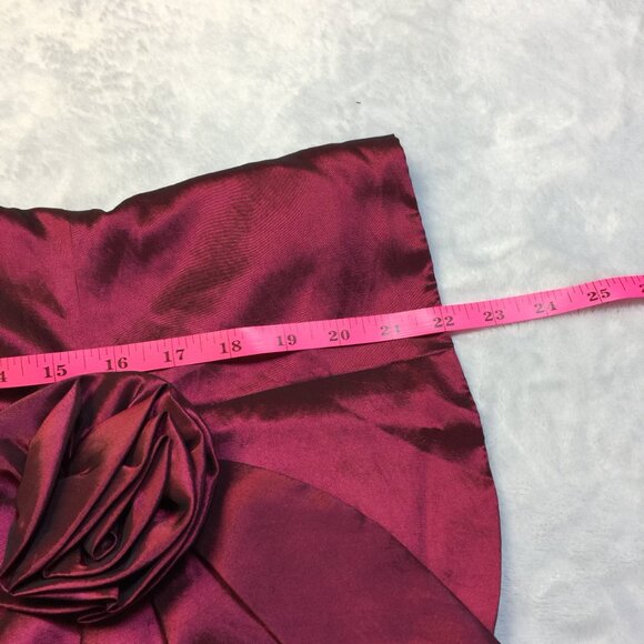 Alex Evenings Jacket Blazer Wrap Top XLP Woman's Petite Maroon Shiny 3/4 Sleeve - Picture 12 of 14